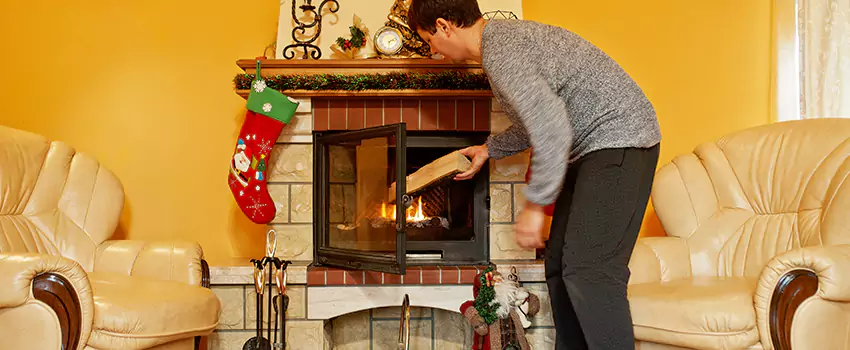 Rusted Metal Fireplace Restoration in Lafayette, California
